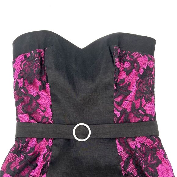 Vintage 80s Jessica McClintock Strapless Cocktail Dress - Picture 5 of 12